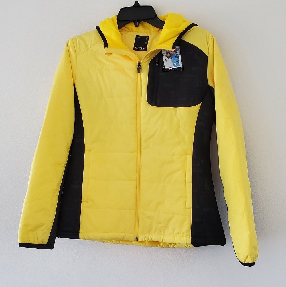 EXR Progressive Women's Yellow Hooded Jacket Size 95 (Medium)